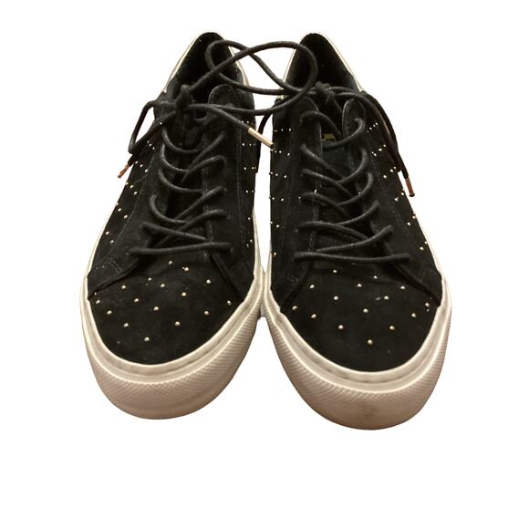Anthropologie No Name black suede Sz 39 studded trainers - Picture 2 of 8